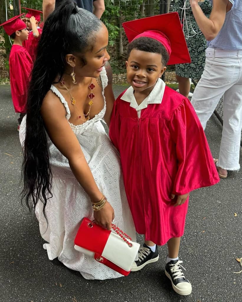 Jayda Cheaves with her son